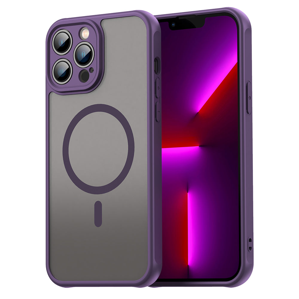 Funda MagSafe para Apple iPhone 13 Pro Max, Techsuit, HaloFrost II, Morado