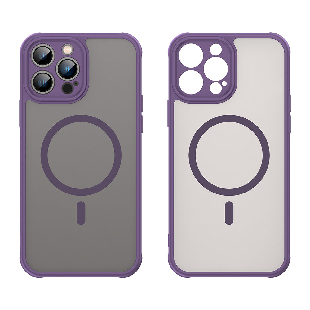 Funda MagSafe para Apple iPhone 13 Pro Max, Techsuit, HaloFrost II, Morado