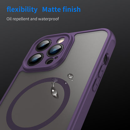 Funda MagSafe para Apple iPhone 13 Pro Max, Techsuit, HaloFrost II, Morado