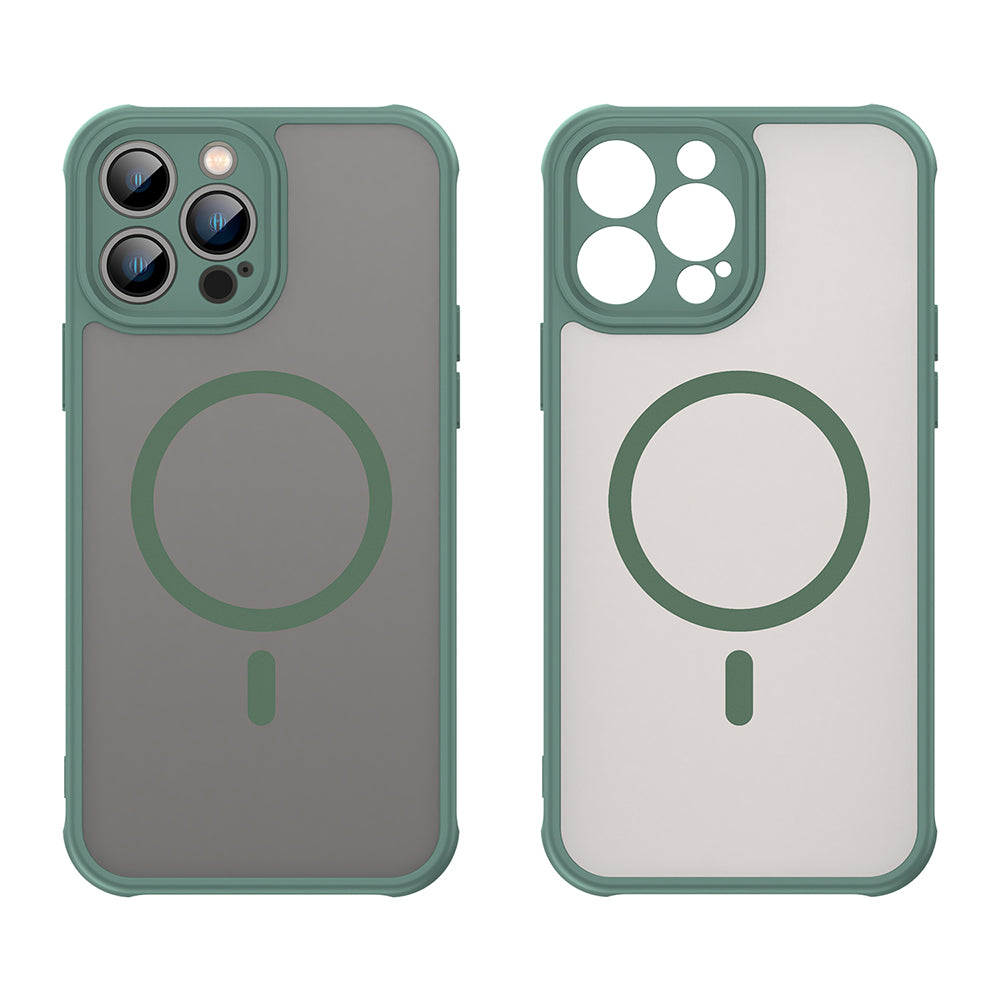 Funda MagSafe para Apple iPhone 13 Pro Max, Techsuit, HaloFrost II, Verde