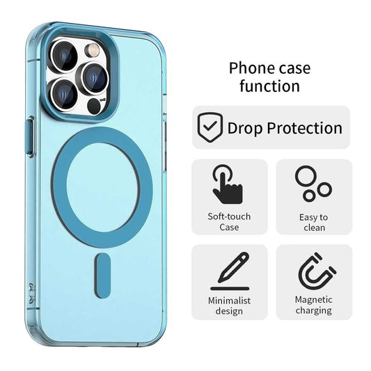 Funda MagSafe para Apple iPhone 13 Pro, Techsuit, CandyCase, Azul