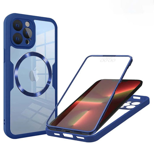 Funda MagSafe para Apple iPhone 13 Pro, Techsuit, ColorVerse 360, Azul