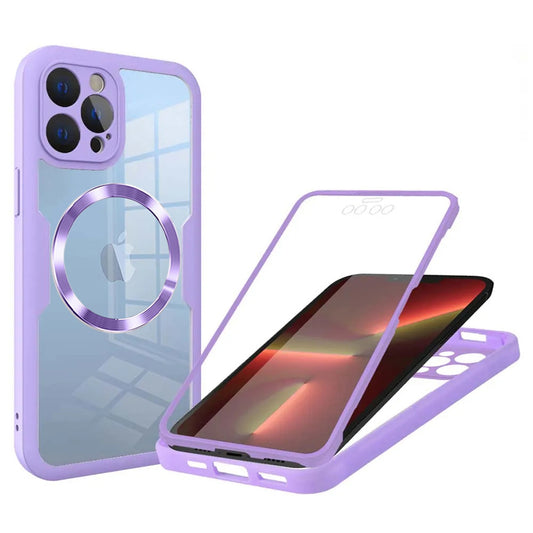Funda MagSafe para Apple iPhone 13 Pro, Techsuit, ColorVerse 360, Morado