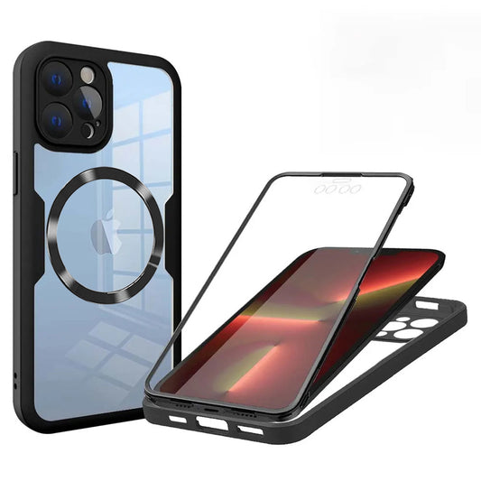 Funda MagSafe para Apple iPhone 13 Pro, Techsuit, ColorVerse 360, Negra