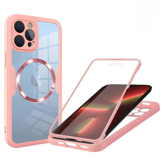 Funda MagSafe para Apple iPhone 13 Pro, Techsuit, ColorVerse 360, Rosa