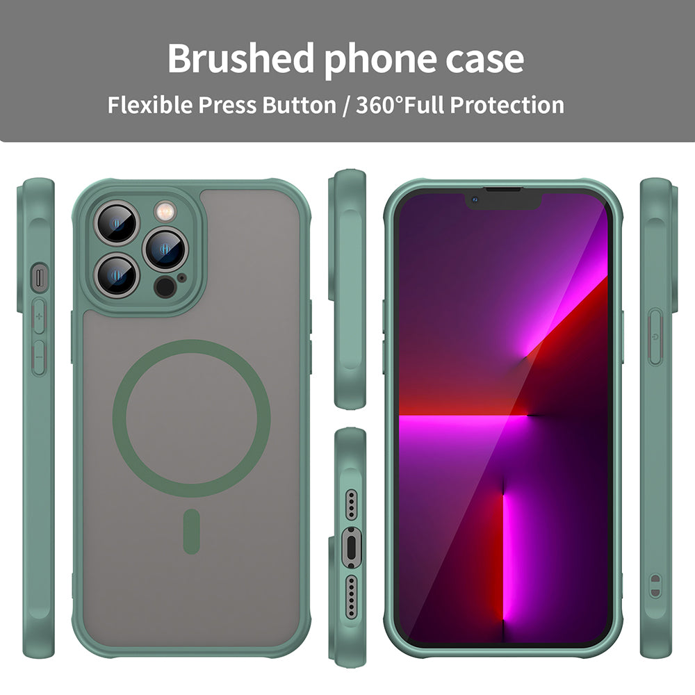 Funda MagSafe para Apple iPhone 13 Pro, Techsuit, HaloFrost II, Verde