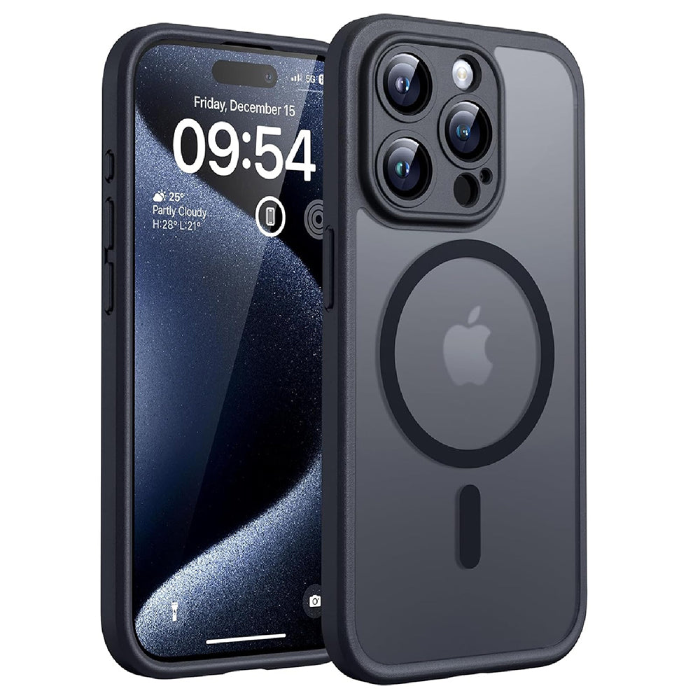 Funda MagSafe para Apple iPhone 13 Pro, Techsuit, PureFrost, Negra
