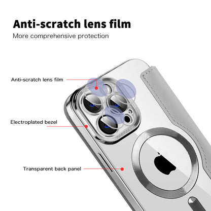 Funda MagSafe para Apple iPhone 13 Pro, Techsuit, SmartMag Book, Gris