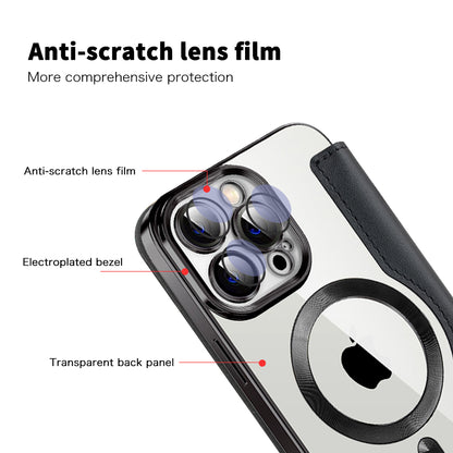 Funda MagSafe para Apple iPhone 13 Pro, Techsuit, SmartMag Book, Negra