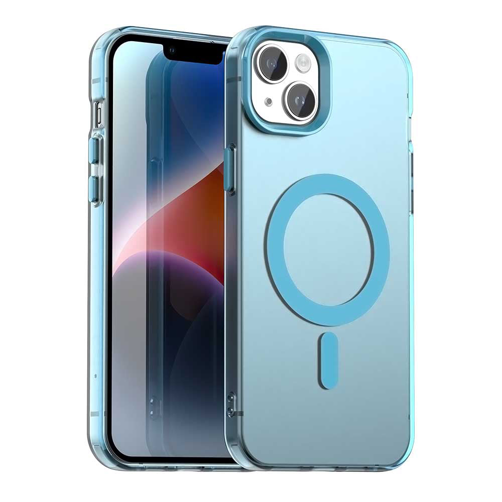 Funda MagSafe para Apple iPhone 13, Techsuit, CandyCase, Azul