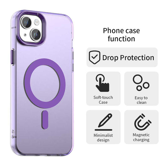 Funda MagSafe para Apple iPhone 13, Techsuit, CandyCase, Morado