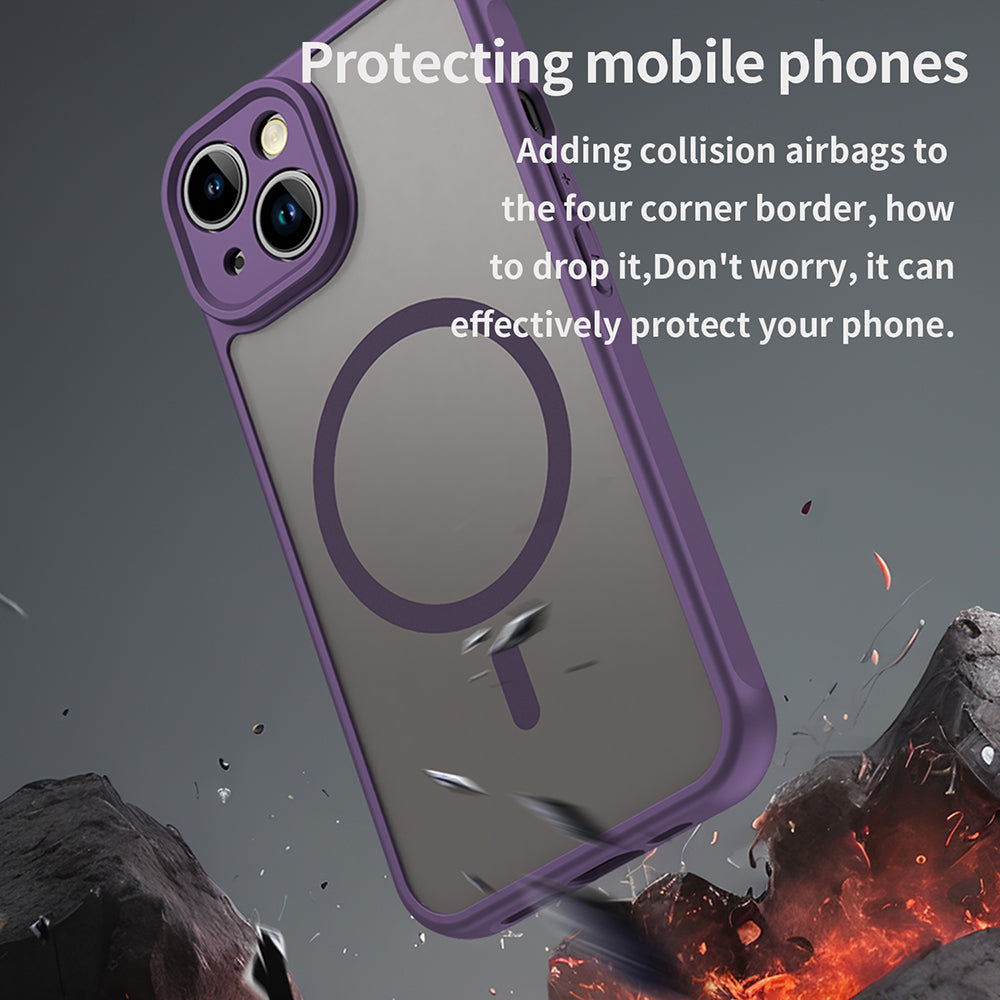 Funda MagSafe para Apple iPhone 13, Techsuit, HaloFrost II, Morado