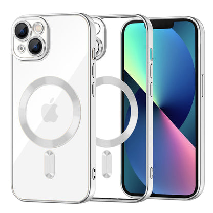 Funda MagSafe para Apple iPhone 13, Techsuit, Luxury Crystal, Plateada