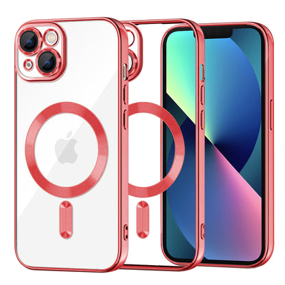 Funda MagSafe para Apple iPhone 13, Techsuit, Luxury Crystal, Roja