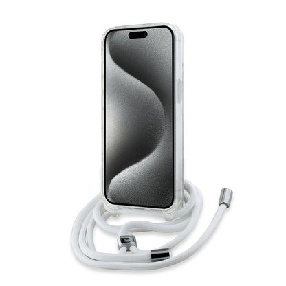 Funda MagSafe para Apple iPhone 14, Karl Lagerfeld, IML Crossbody Choupette's Head with Strap, Transparente