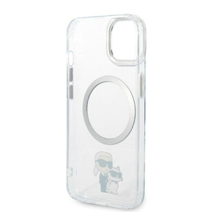 Funda MagSafe para Apple iPhone 14 Plus, Karl Lagerfeld, Ikonik Karl & Choupette, Transparente