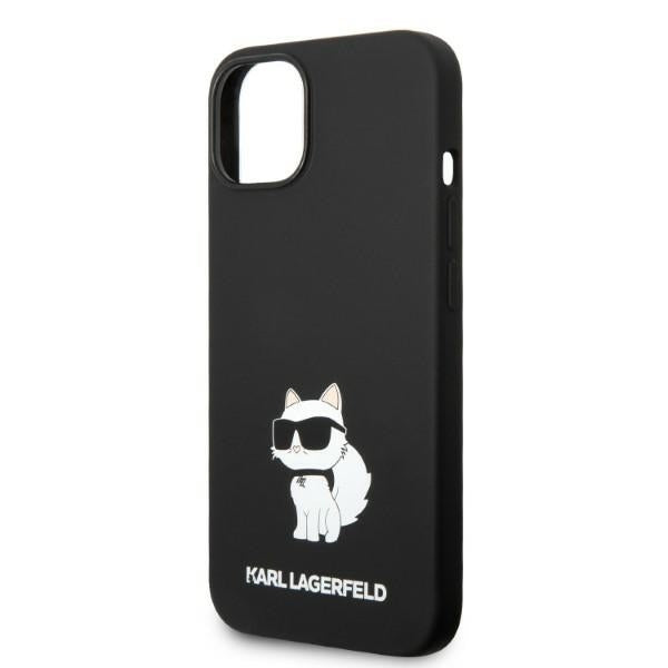 Funda MagSafe para Apple iPhone 14 Plus, Karl Lagerfeld, Silicona Choupette, Negra