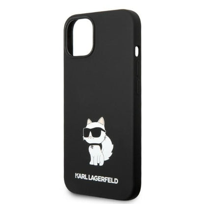 Funda MagSafe para Apple iPhone 14 Plus, Karl Lagerfeld, Silicona Choupette, Negra