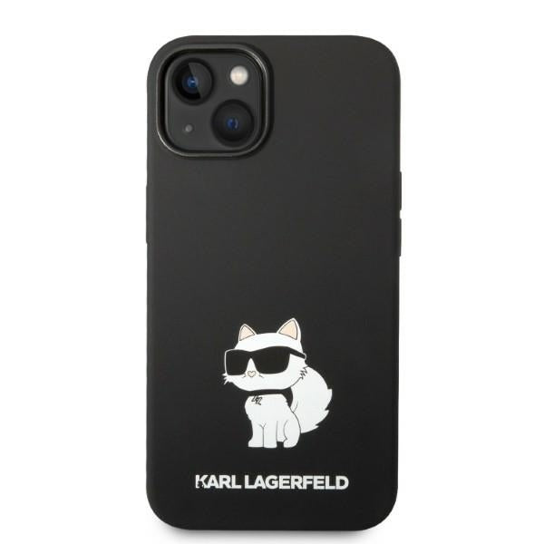 Funda MagSafe para Apple iPhone 14 Plus, Karl Lagerfeld, Silicona Choupette, Negra