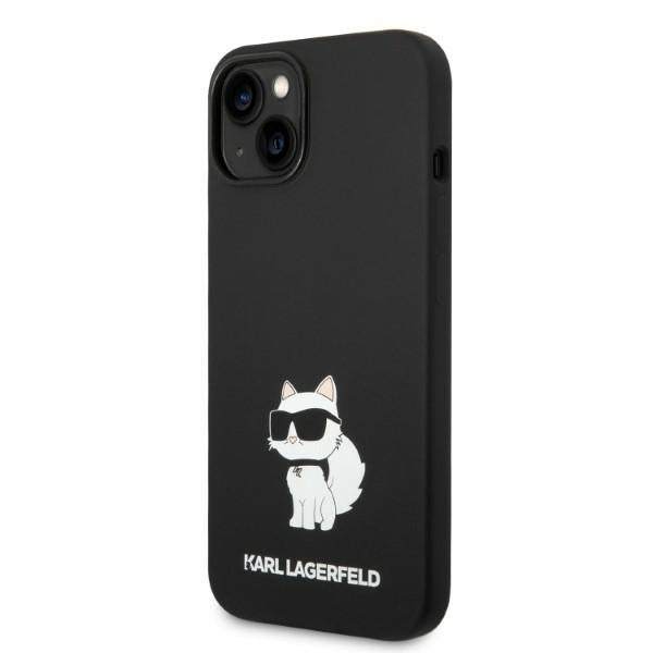 Funda MagSafe para Apple iPhone 14 Plus, Karl Lagerfeld, Silicona Choupette, Negra