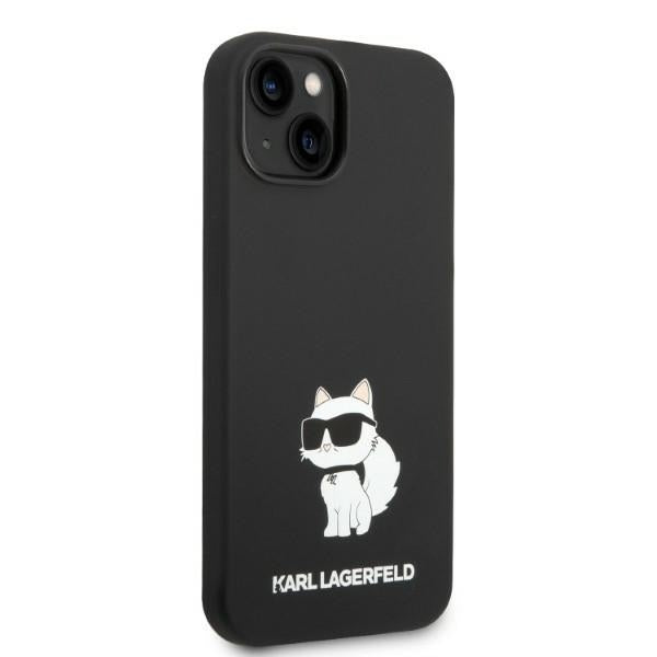Funda MagSafe para Apple iPhone 14 Plus, Karl Lagerfeld, Silicona Choupette, Negra