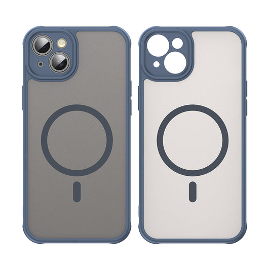 Funda MagSafe para Apple iPhone 14 Plus, Techsuit, HaloFrost II, Azul marino