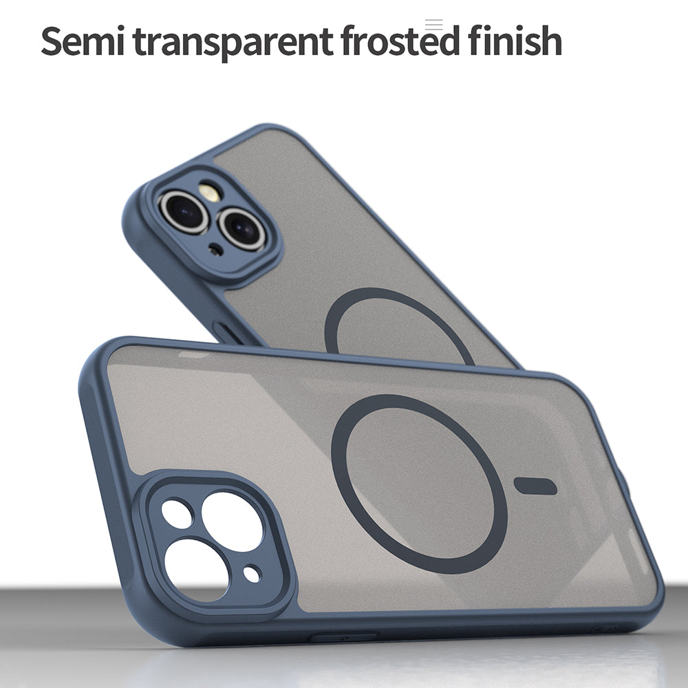 Funda MagSafe para Apple iPhone 14 Plus, Techsuit, HaloFrost II, Azul marino