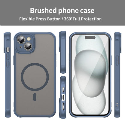 Funda MagSafe para Apple iPhone 14 Plus, Techsuit, HaloFrost II, Azul marino