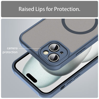 Funda MagSafe para Apple iPhone 14 Plus, Techsuit, HaloFrost II, Azul marino