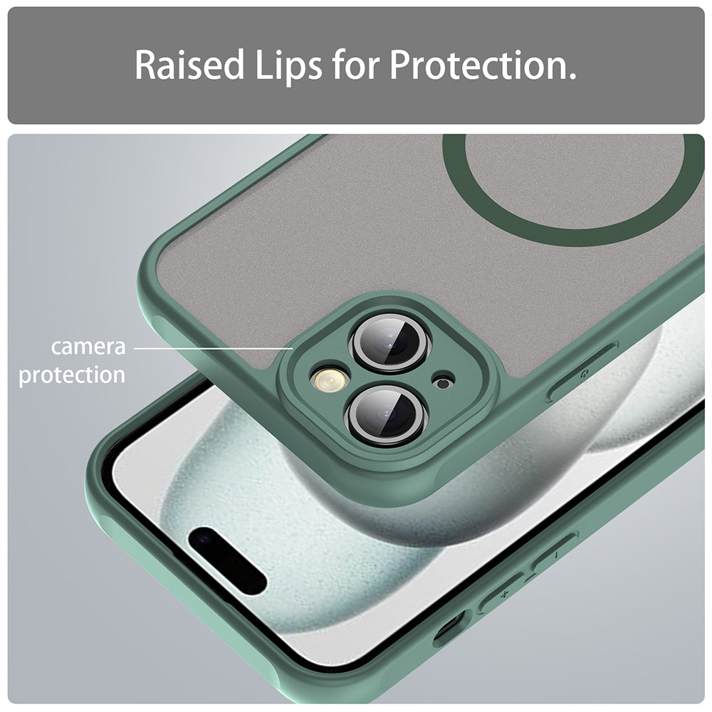 Funda MagSafe para Apple iPhone 14 Plus, Techsuit, HaloFrost II, Verde