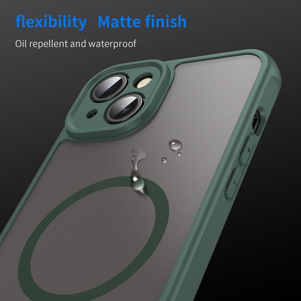 Funda MagSafe para Apple iPhone 14 Plus, Techsuit, HaloFrost II, Verde