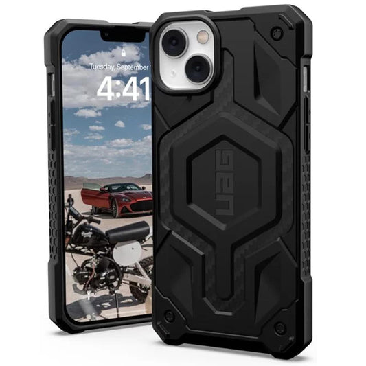 Funda MagSafe para Apple iPhone 14 Plus, Urban Armor Gear, Monarch Pro Carbon, Negra