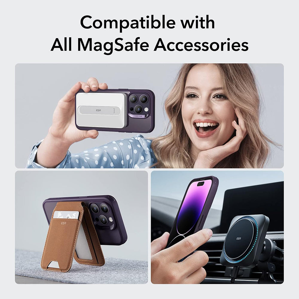 MagSafe Case for Apple iPhone 14 Pro, ESR, Classic Hybrid, Transparent Purple