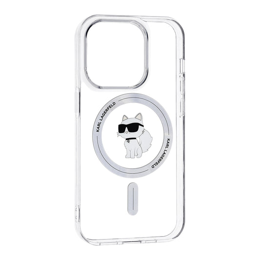 Funda MagSafe para Apple iPhone 14 Pro, Karl Lagerfeld, IML Choupette, Transparente