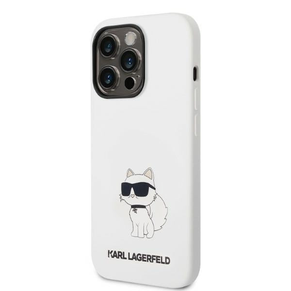 Funda MagSafe para Apple iPhone 14 Pro, Karl Lagerfeld, Silicona Choupette, Blanca