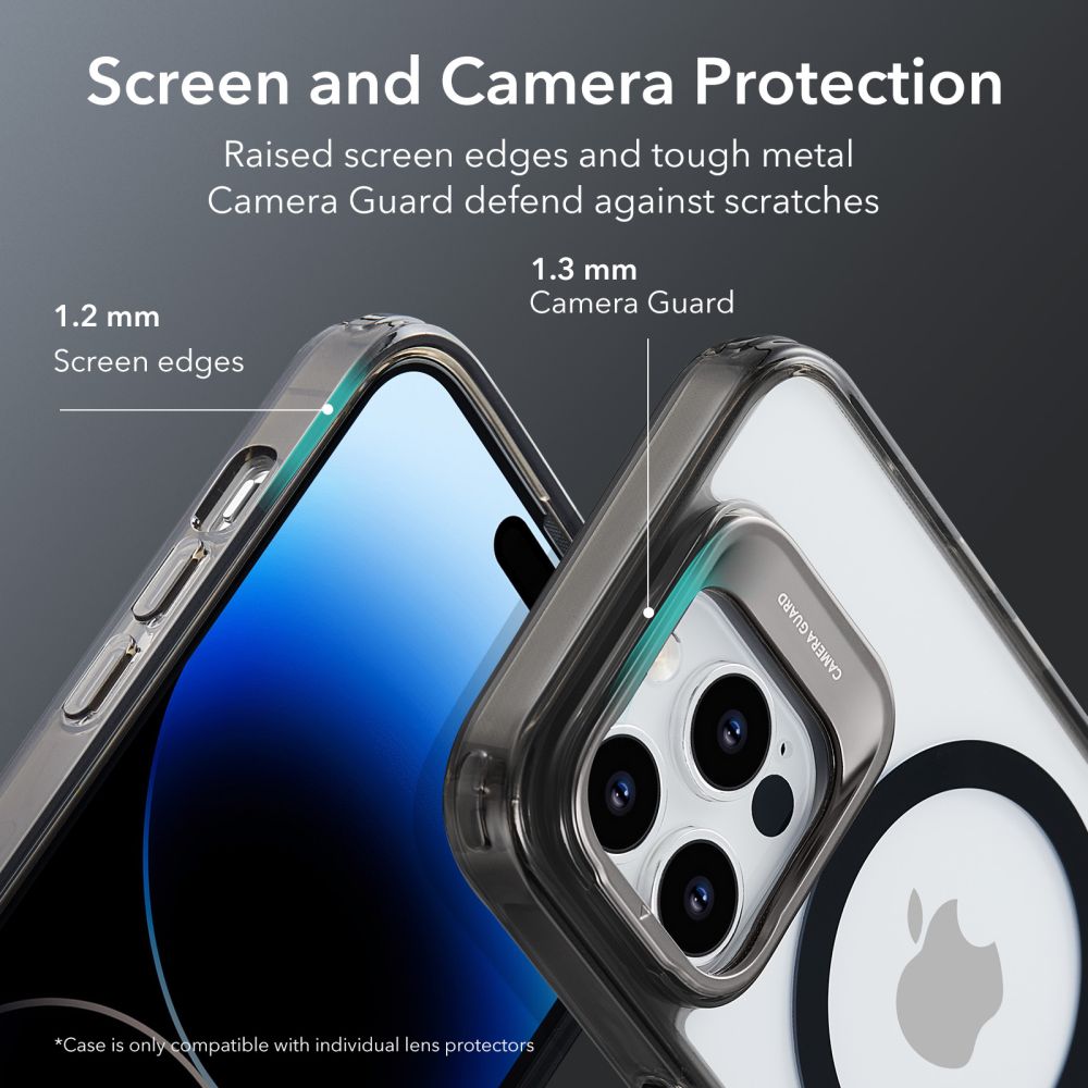 Funda MagSafe para Apple iPhone 14 Pro Max, ESR, Classic Kickstand, Negra Transparente