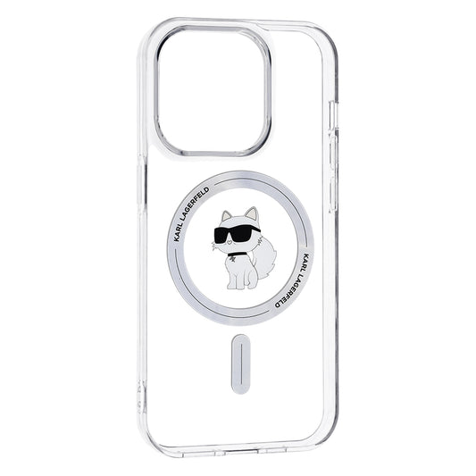 Funda MagSafe para Apple iPhone 14 Pro Max, Karl Lagerfeld, IML Choupette, Transparente