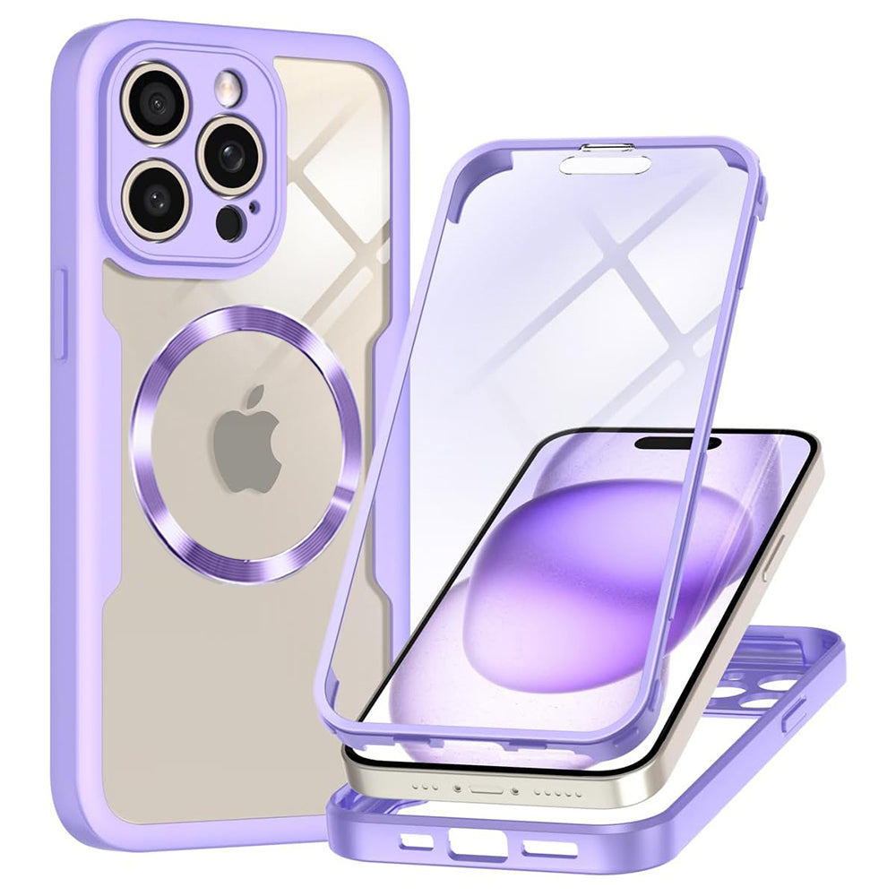 Funda MagSafe para Apple iPhone 14 Pro Max, Techsuit, ColorVerse 360, Morado
