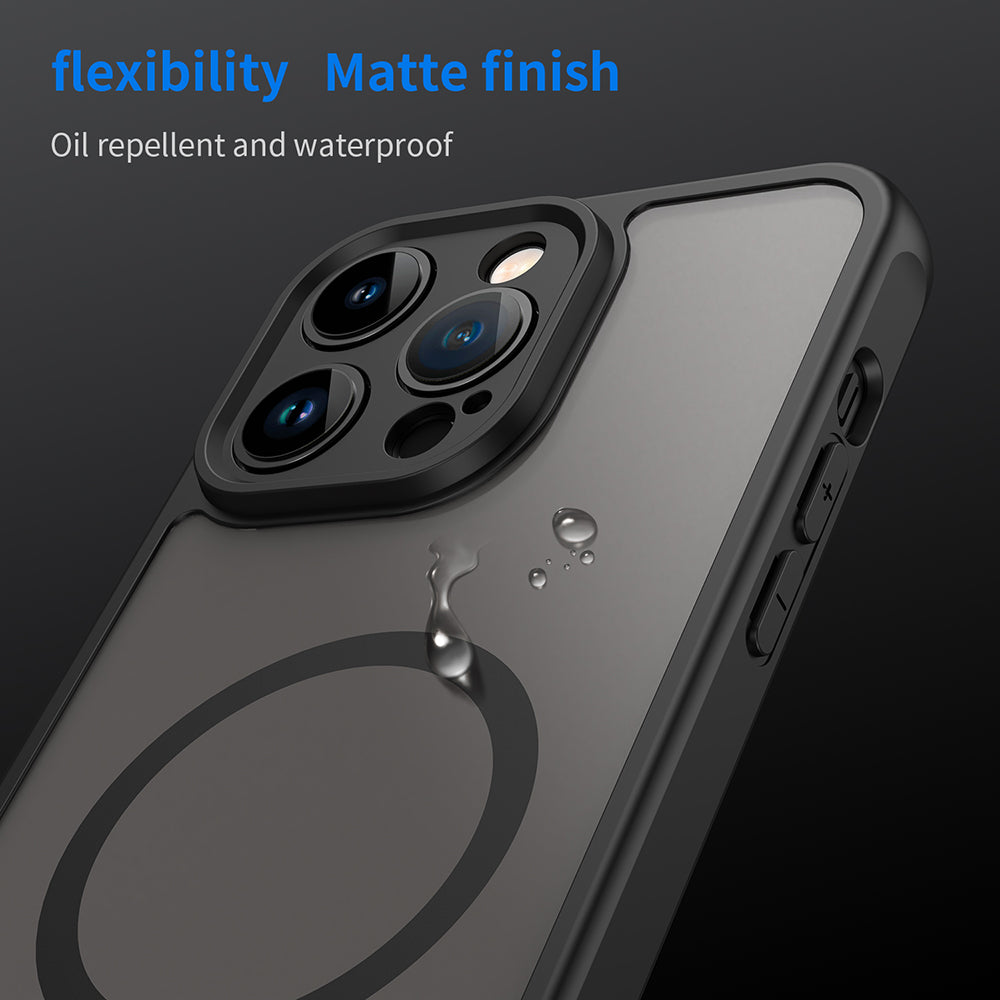Funda MagSafe para Apple iPhone 14 Pro Max, Techsuit, HaloFrost II, Negra