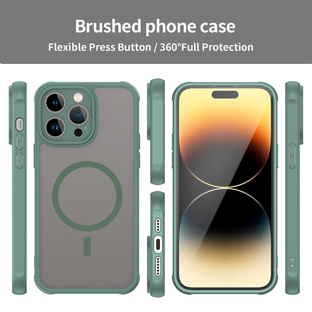 Funda MagSafe para Apple iPhone 14 Pro Max, Techsuit, HaloFrost II, Verde