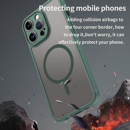 Funda MagSafe para Apple iPhone 14 Pro Max, Techsuit, HaloFrost II, Verde