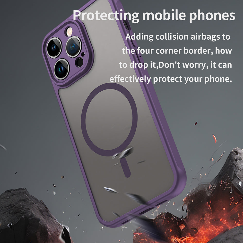 Funda MagSafe para Apple iPhone 14 Pro, Techsuit, HaloFrost II, Morado