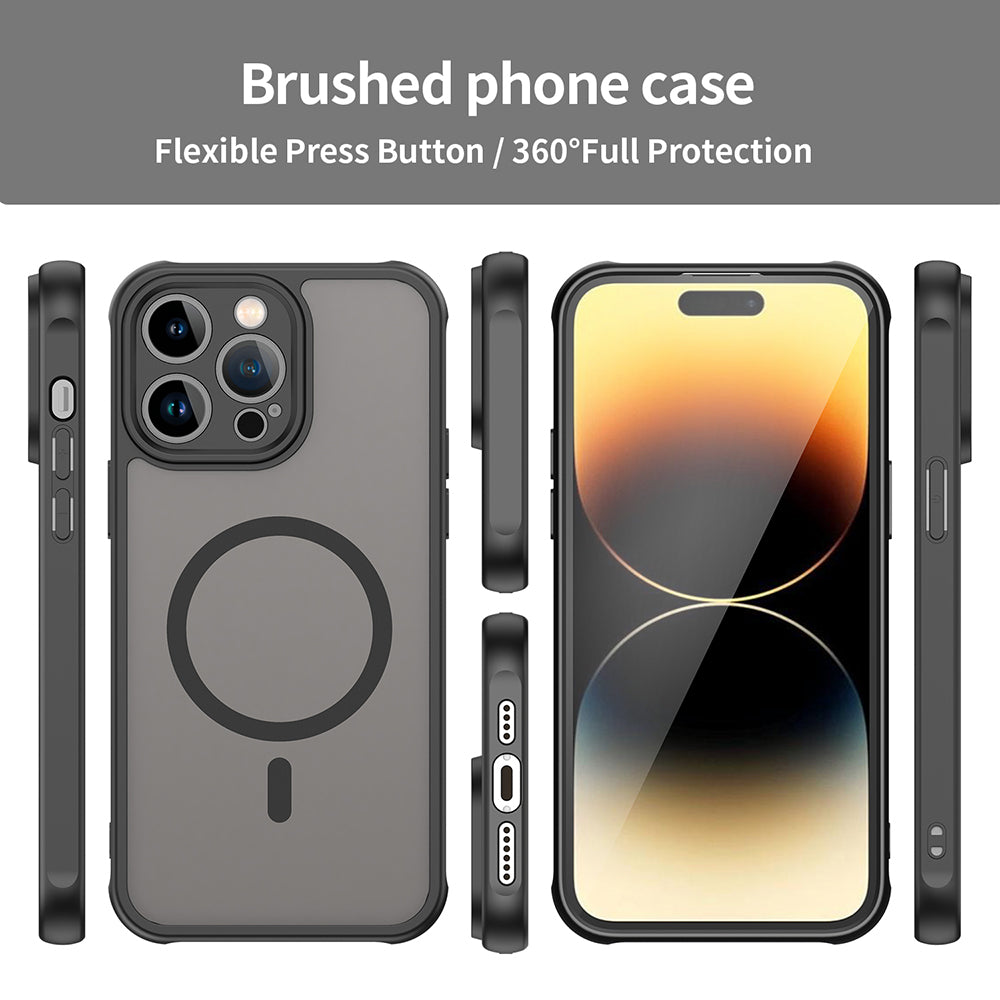Funda MagSafe para Apple iPhone 14 Pro, Techsuit, HaloFrost II, Negra