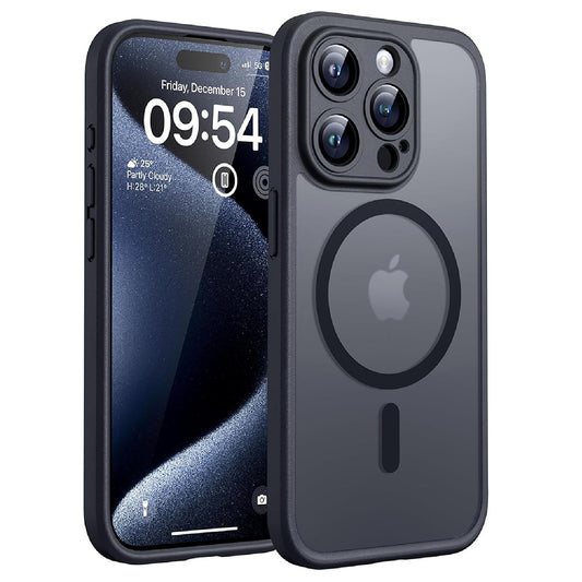 Funda MagSafe para Apple iPhone 14 Pro, Techsuit, PureFrost, Negra
