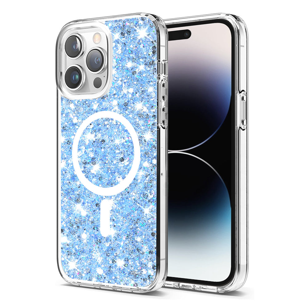 Funda MagSafe para Apple iPhone 14 Pro, Techsuit, Brillo Brillante, Azul