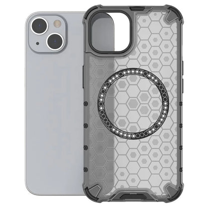 Funda MagSafe para Apple iPhone 14, Techsuit, HoneyComb Shield, Negra