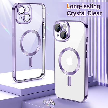 Funda MagSafe para Apple iPhone 14, Techsuit, Luxury Crystal, Morado Claro