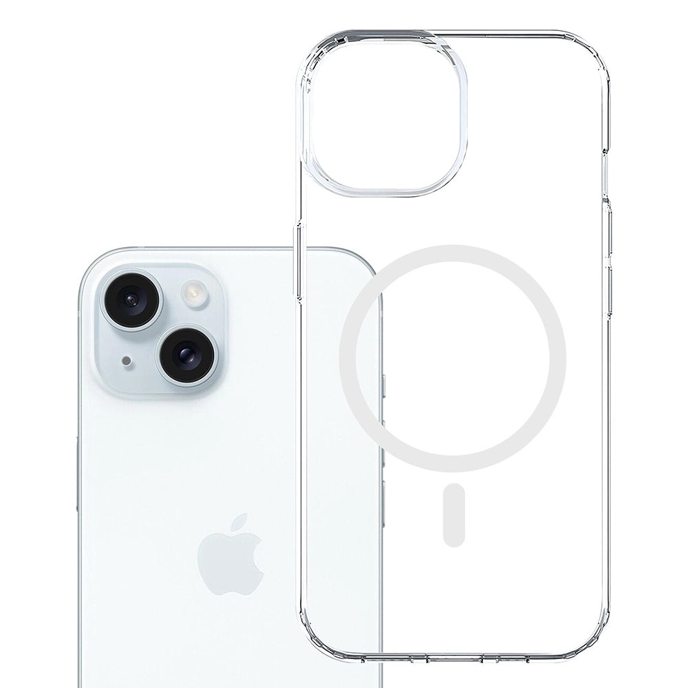 Funda MagSafe para Apple iPhone 15, 3MK, Armor MagCase, Transparente