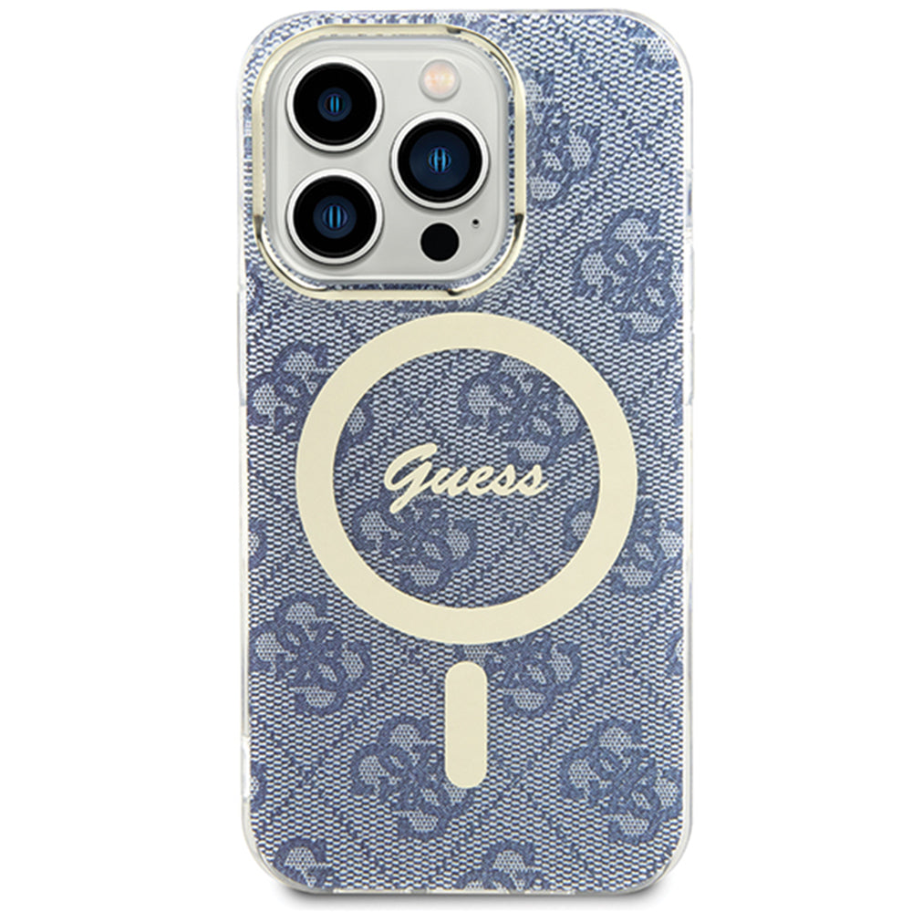 Funda MagSafe para Apple iPhone 15, Guess, IML 4G, Azul