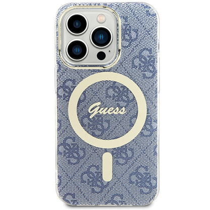 Funda MagSafe para Apple iPhone 15, Guess, IML 4G, Azul